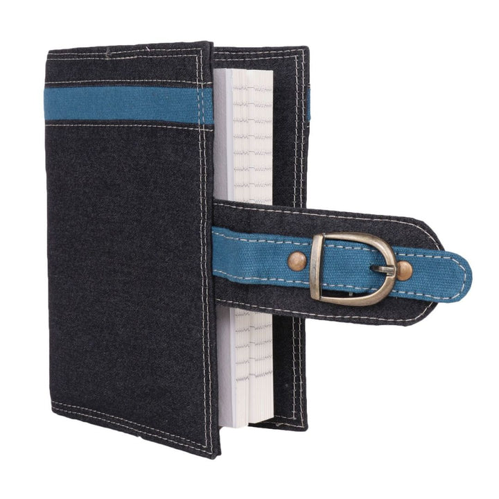 Indha Handcrafted Sustainable Denim Diary  | Denim Cover Diary | Corporate Gifting | Recycled Paper Diary | Rulled Line | 120 Pages Diary | Paper Diary