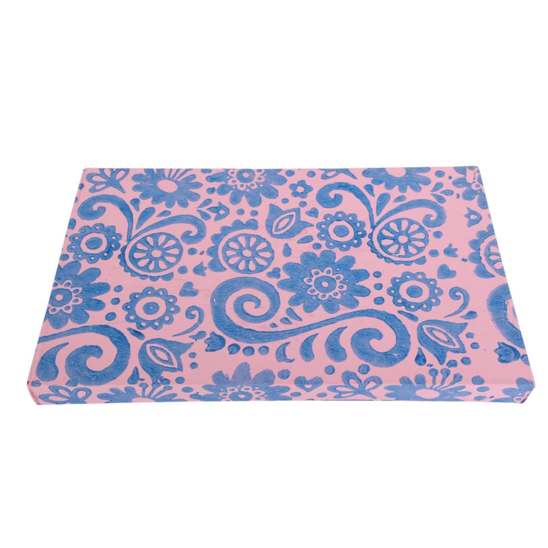 Indha Lady Face Embroidered Wall Art with Mirror | Handcrafted in Repurposed Wood | Exquisite Needlework | Sustainable Home Accent | Unique Gift for Her