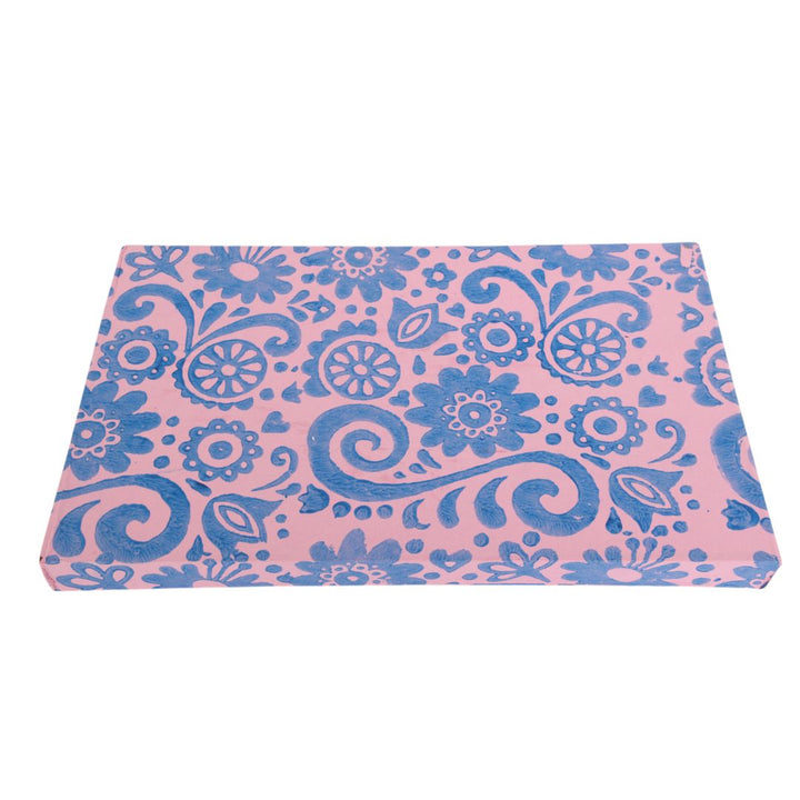 Indha Lady Face Embroidered Wall Art with Mirror | Handcrafted in Repurposed Wood | Exquisite Needlework | Sustainable Home Accent | Unique Gift for Her