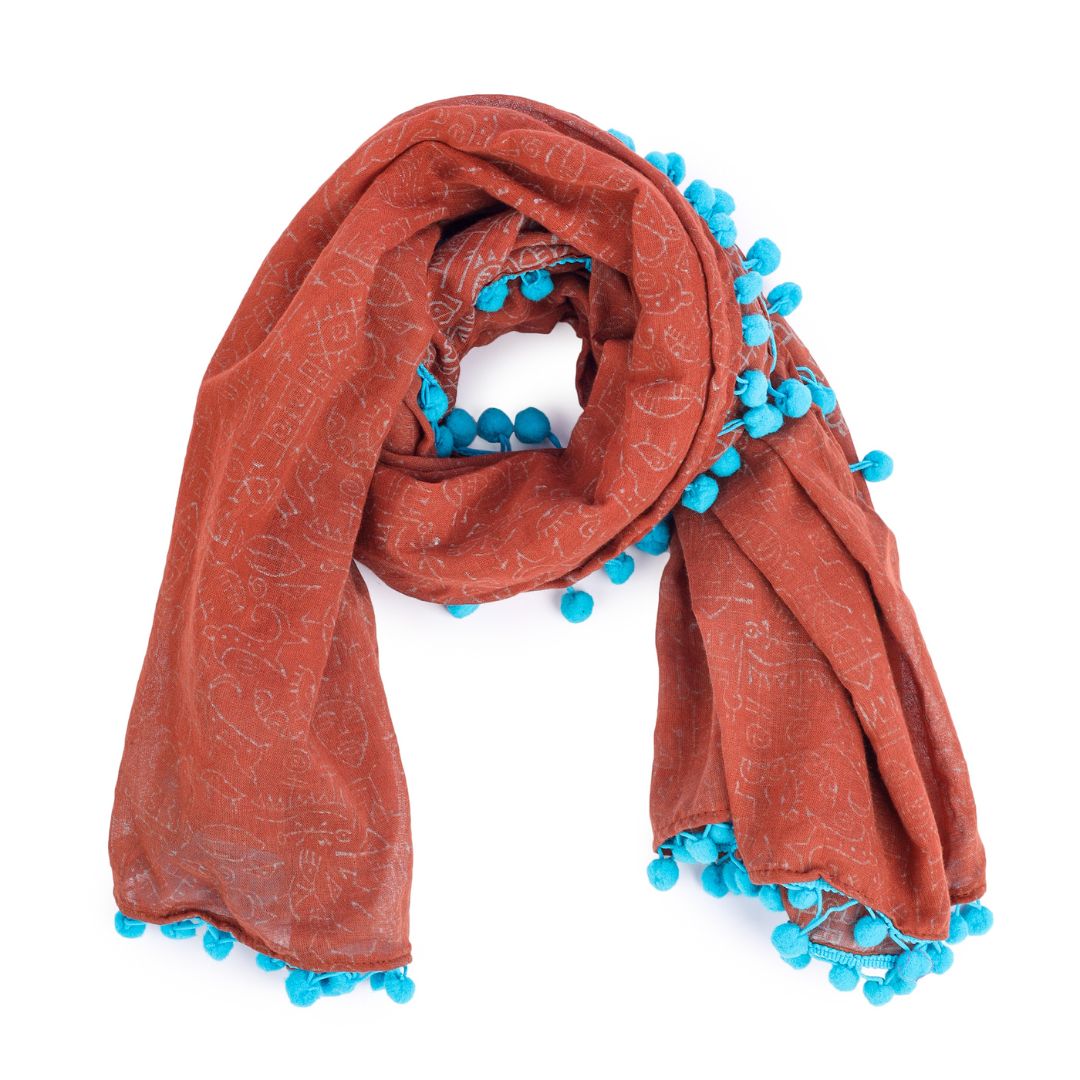 Elegantly Beautiful Hand Block Printed Cotton Scarf for Girls & Woman