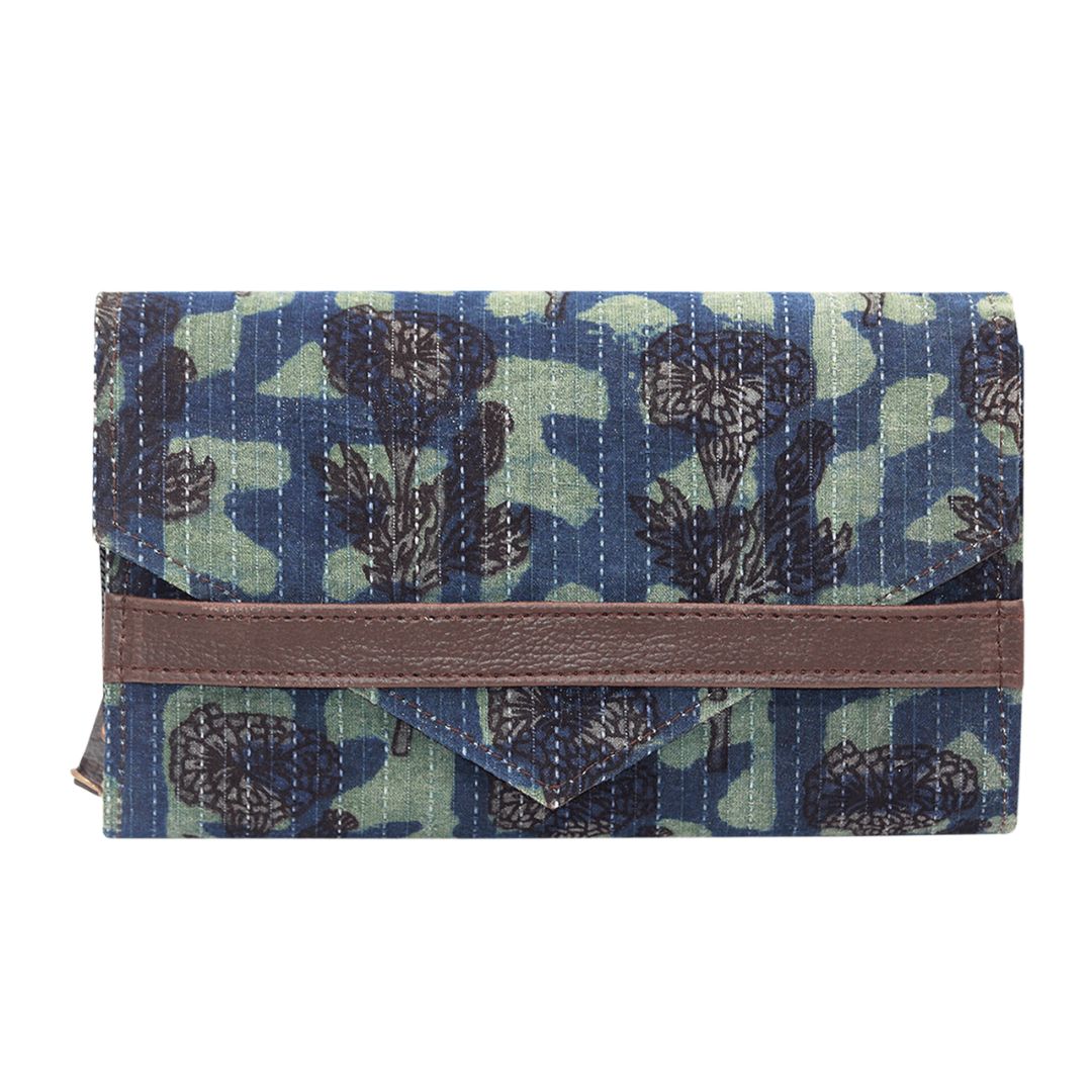 Block Printed Cotton Fashion Clutch Purse for Girls/Women