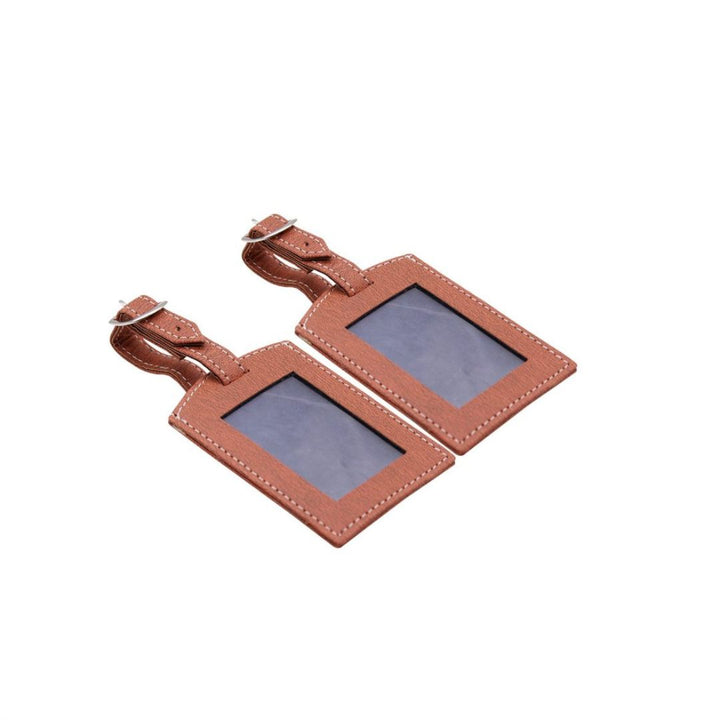 INDHA Handmade Vegan leather Blue Colour Luggage Tag/Baggage Tag