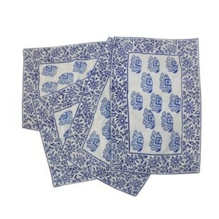 Cotton Hand Block Printed 6 Seater Dining Table Mat