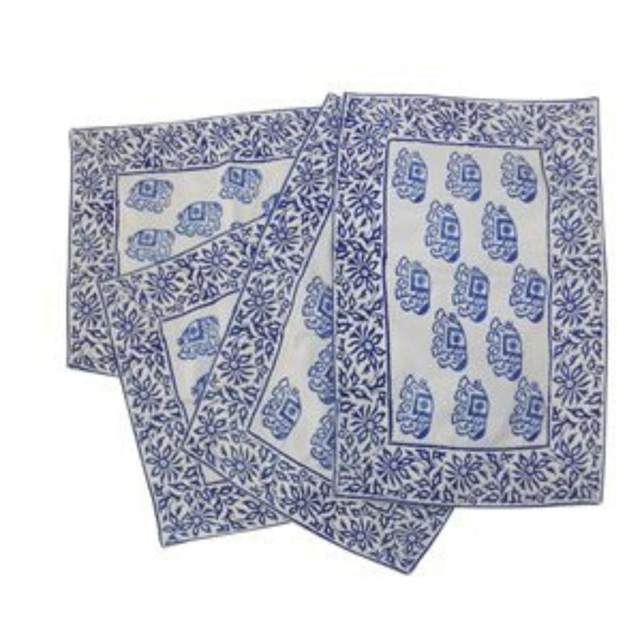 Cotton Hand Block Printed 6 Seater Dining Table Mat