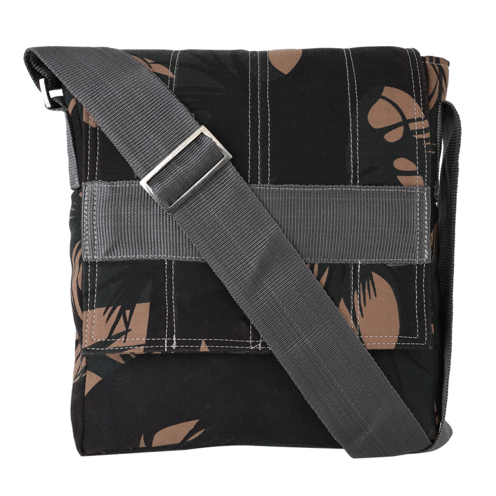 Indha Sling Bag | Handcrafted Sling Bag |Green Canvas Sling Bag| Travel Utility | Cross Body Bag | Gifting | Shoulder Bag | Sling Bag For Boys | Gifts For Him | Handmade | Cool Fashion Bag | Utility Bag