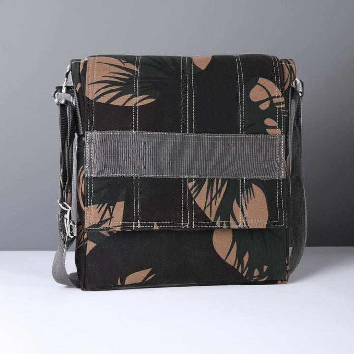 Indha Sling Bag | Handcrafted Sling Bag |Green Canvas Sling Bag| Travel Utility | Cross Body Bag | Gifting | Shoulder Bag | Sling Bag For Boys | Gifts For Him | Handmade | Cool Fashion Bag | Utility Bag