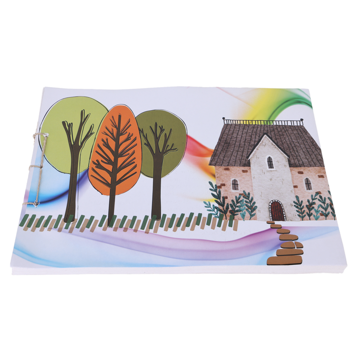 Indha Handcrafted Recycled Paper Drawing Book|Handcrafted Drawing Book| Charcoal Art Paper|Water |Acrylic Art Paper  |