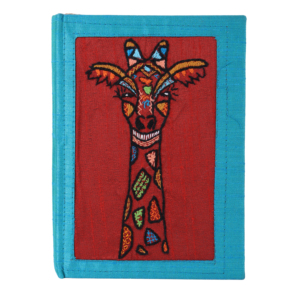 INDHA Handcrafted Recycled Paper Diary |  Hand Embroidered Diary | Set Of 50 Pages Diary | Eco-Friendly | Gifting | Corporate Gifting | Home Utility | Travel Utility | Office Utility | Paper Journal