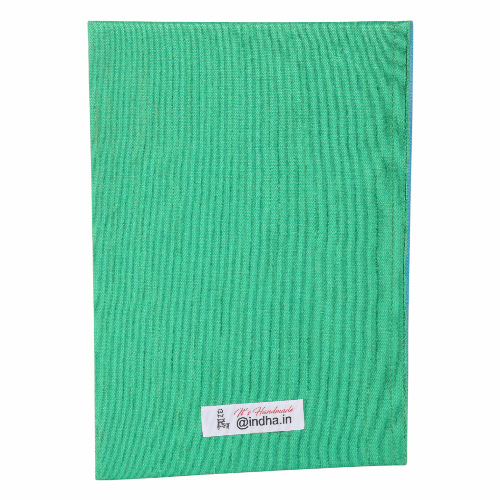 Indha Handmade Diary Horse Embroidery | Dupion Silk Cover | Eco-Friendly Recycled Paper (Blue &amp; Pink)