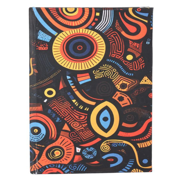 Indha Handmade Pocket Diary – Abstract Art Cover | Recycled Paper | Eco-Friendly Notebook (13 x 9.7 cm)