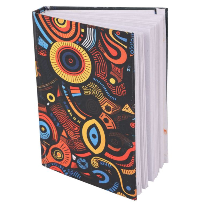 Indha Handmade Pocket Diary – Abstract Art Cover | Recycled Paper | Eco-Friendly Notebook (13 x 9.7 cm)