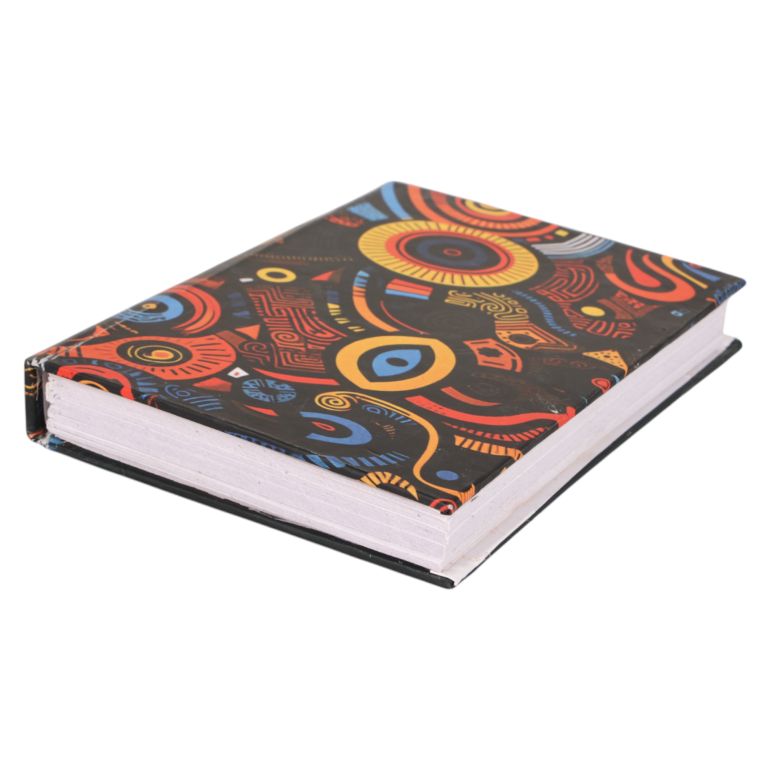 Indha Handmade Pocket Diary – Abstract Art Cover | Recycled Paper | Eco-Friendly Notebook (13 x 9.7 cm)