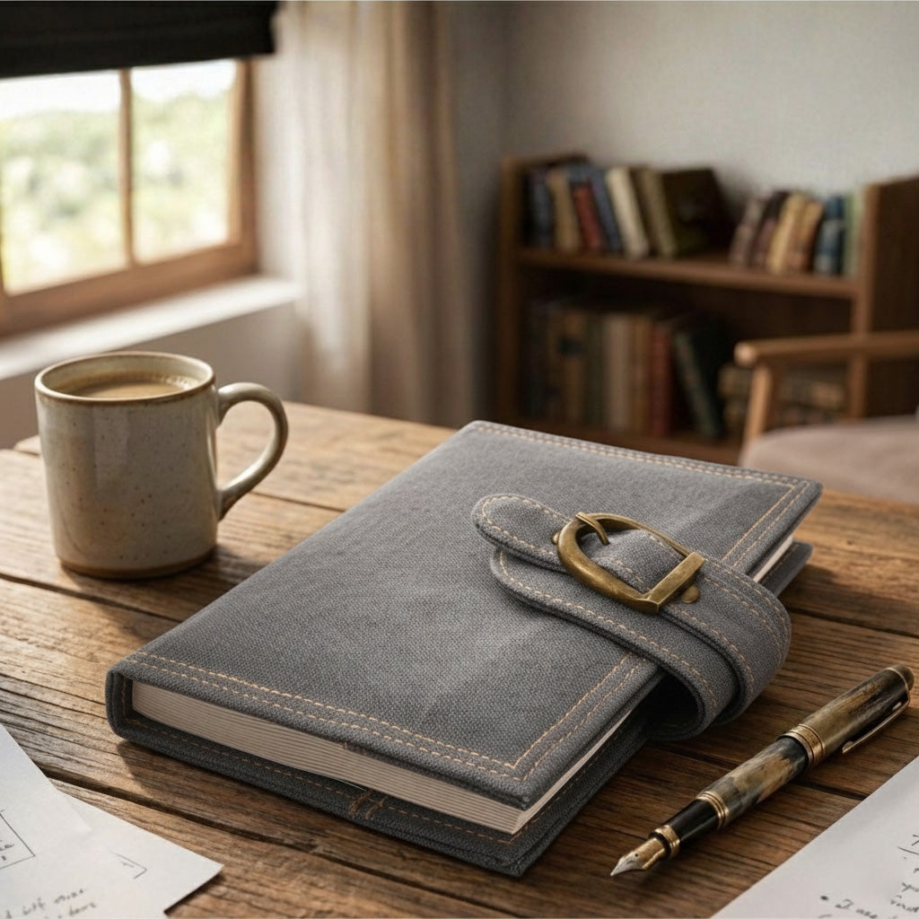 Indha Executive Diary – Agri-Waste Paper Edition (Slate Grey)