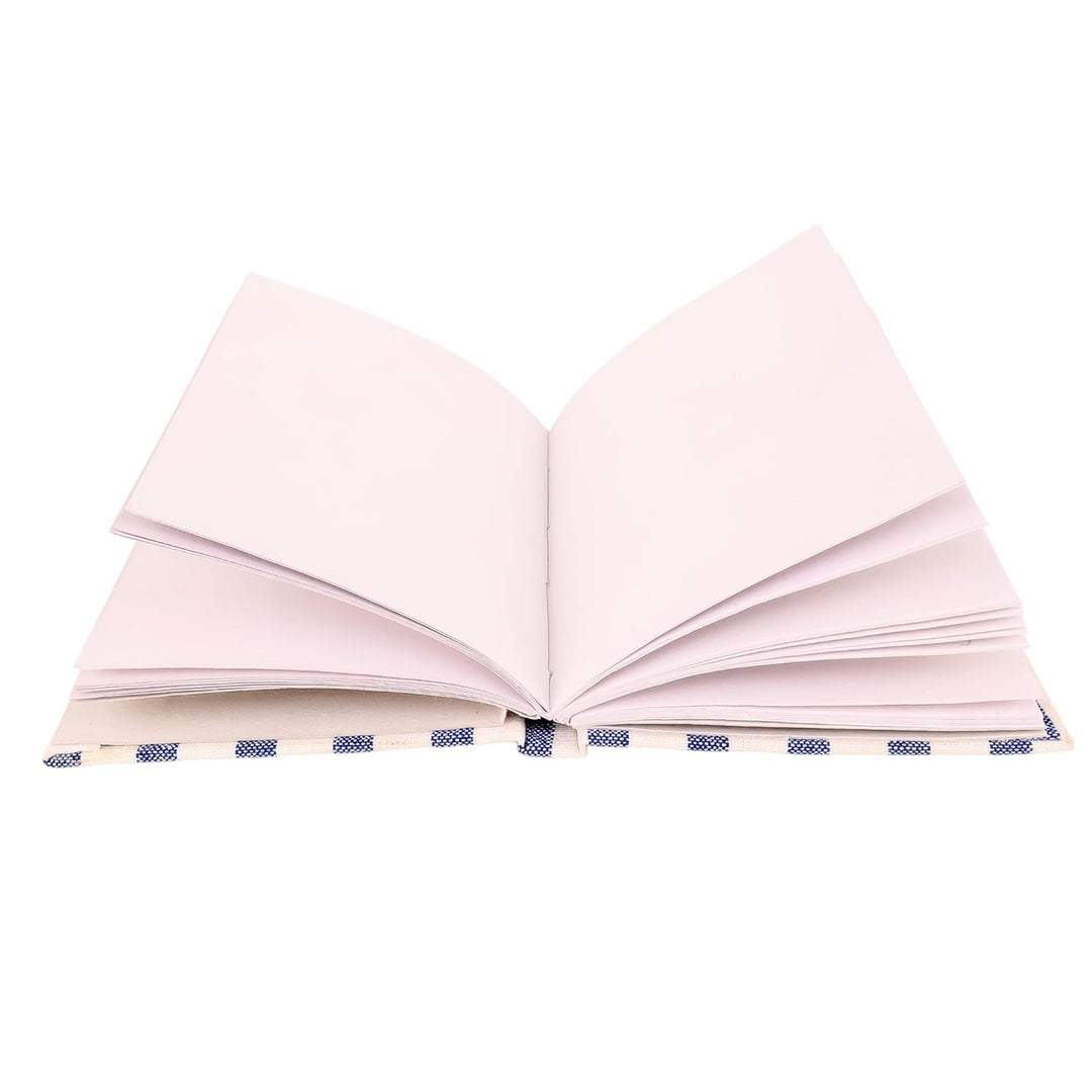 INDHA Hand-Embroidered Dog Motif Diary | Upcycled Denim Cover | Recycled Paper Notebook | Eco-Friendly Journal for Office, School & Gifting | 50 Pages | Handmade in India