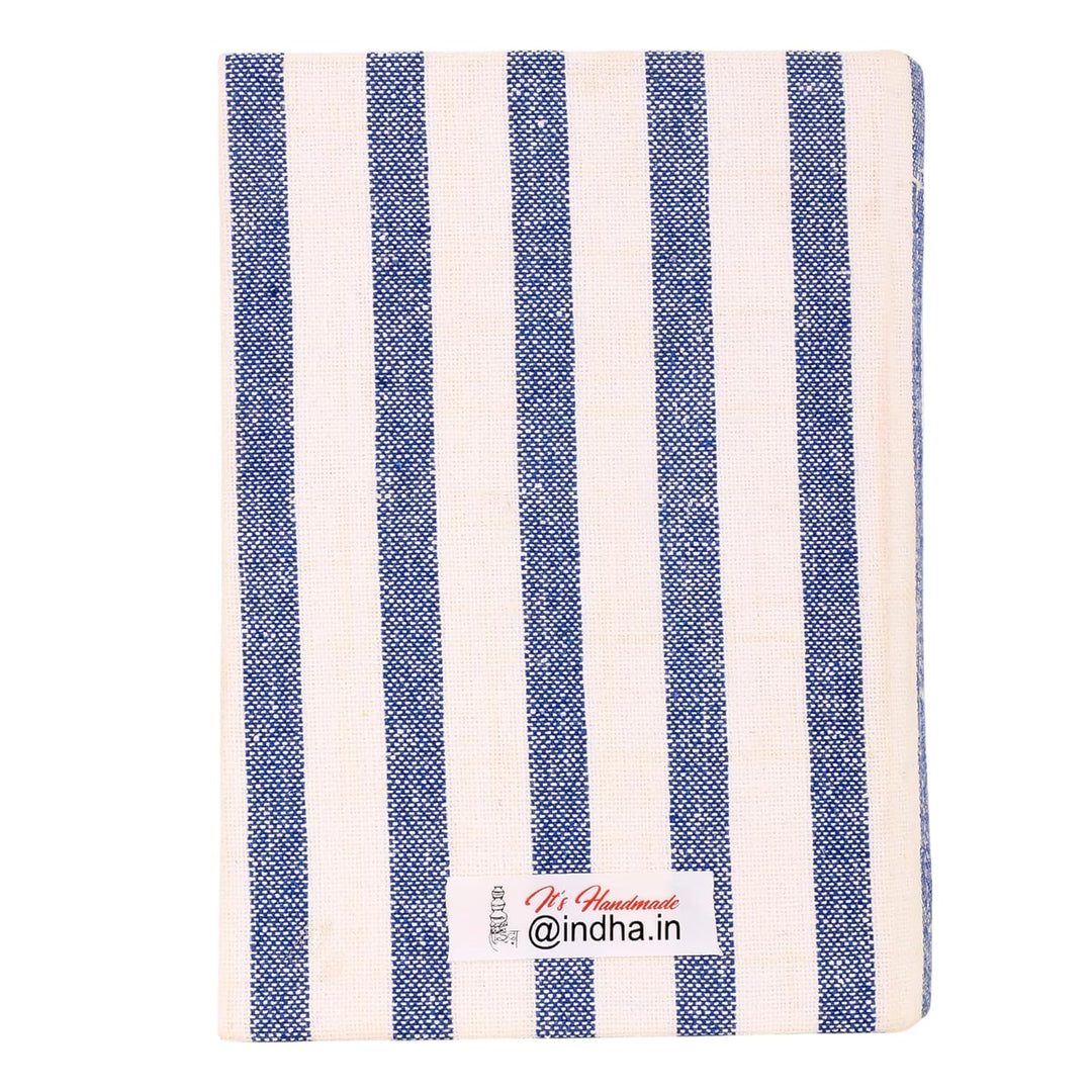 INDHA Hand-Embroidered Dog Motif Diary | Upcycled Denim Cover | Recycled Paper Notebook | Eco-Friendly Handmade Diary | Sustainable Gift for Dog Lovers