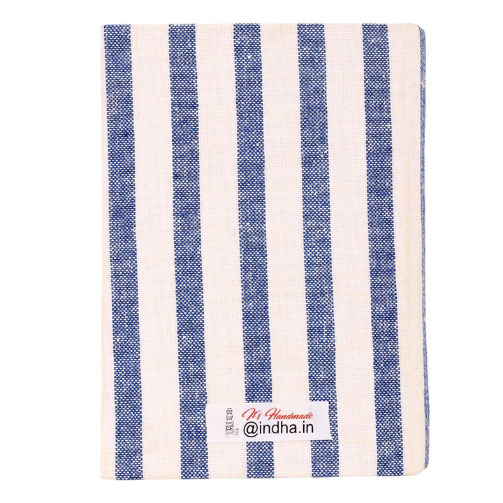 INDHA Hand-Embroidered Dog Motif Diary | Upcycled Denim Cover | Recycled Paper Notebook | Eco-Friendly Handmade Diary | Sustainable Gift for Dog Lovers