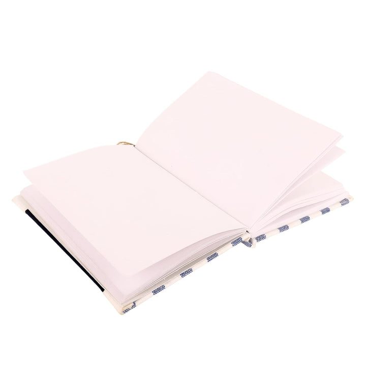 INDHA Hand-Embroidered Dog Motif Diary | Upcycled Denim Cover | Recycled Paper Notebook | Eco-Friendly Handmade Diary | Sustainable Gift for Dog Lovers