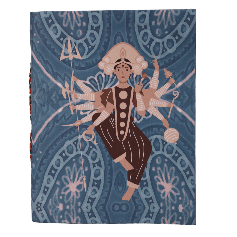 Indha Handcrafted Diary | Journal Diary | Maa Durga Print Diary | Sustainable Diary | Recycled Paper Diary | Eco-Friendly | Gifting | Corporate Gifting Diary | Office Employee Gifting |