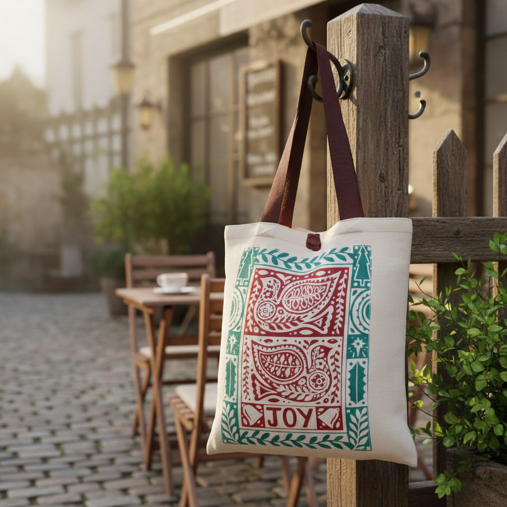 Eco-friendly tote bags made from printed cotton for everyday use