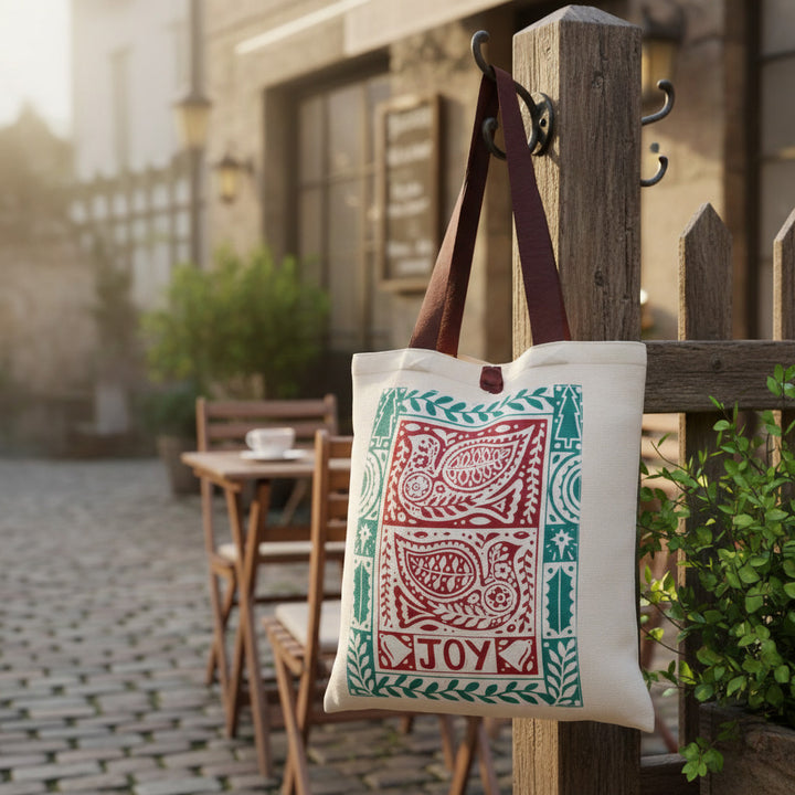 Eco-friendly tote bags made from printed cotton for everyday use