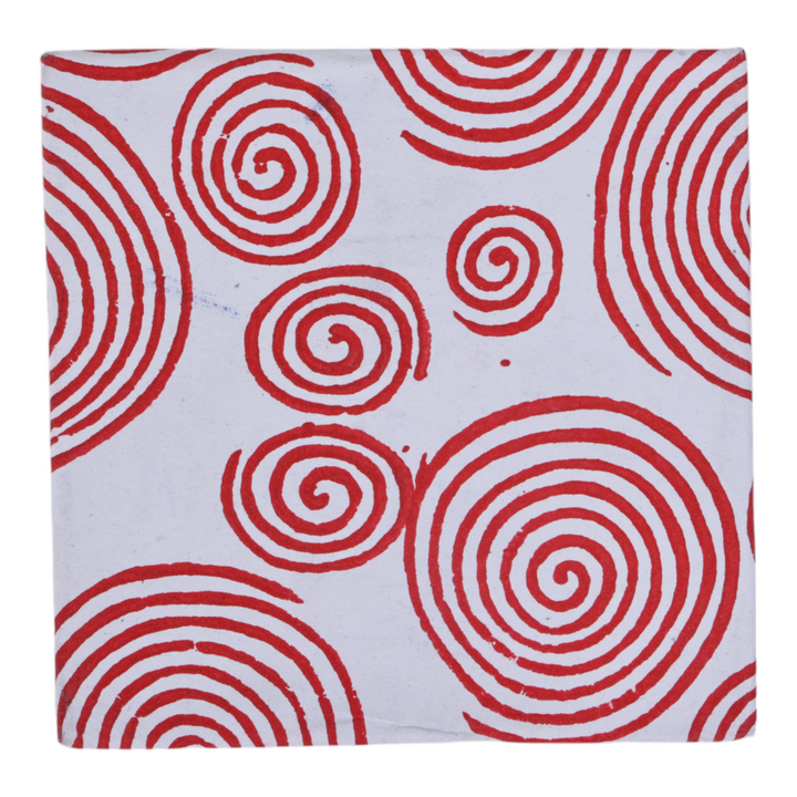 Indha Hen Elegance Coaster Set – Set of 6 Handcrafted Dupion Silk Coasters for Sophisticated Dining &amp; Décor