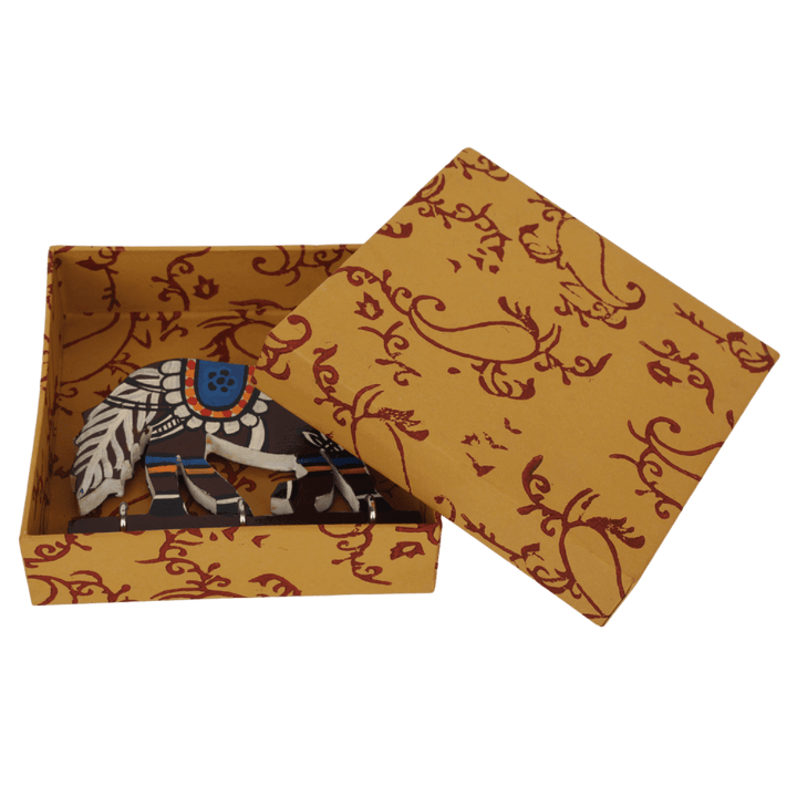 Indha Hand Painted Key Holder | Handcrafted Horse Design Key Holder| Multicolor Key Holder | Reprocesse