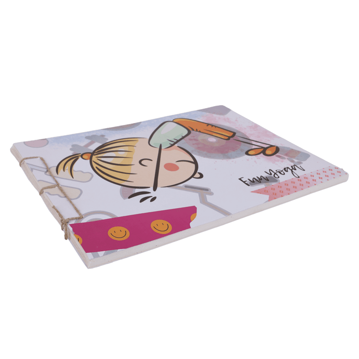 Indha Handcrafted Drawing Book Standard Size | Plain Sketch Pad For Kids Students And Artists | 25 White Blank Unruled Sheets | 22.0 X 27.0 Cm | Soft Cover Drawing Copy | Sketching Coloring Painting |