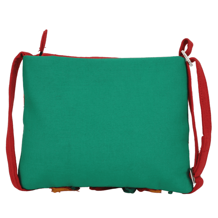 Indha Hand Embroidered Sling Bag | Camel Embroidery Sling Bag | Orange Sling Bag | Cloth Sling Bag for Women