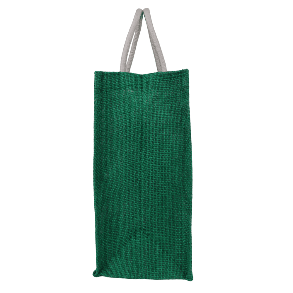 INDHA Jute Handbag Green With Lace Border | Jute Gift Bags | Jute Lunch Bag | Jute Tiffin Bag | Eco-Friendly Jute Bag | Sustainable Jute Bag | Corporate Gifting