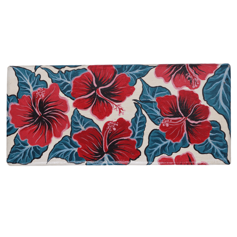 INDHA Hand painted Wooden Glass Coaster | Repurposed Wood Glass Coaster | Flower Print Table Glass Coaster