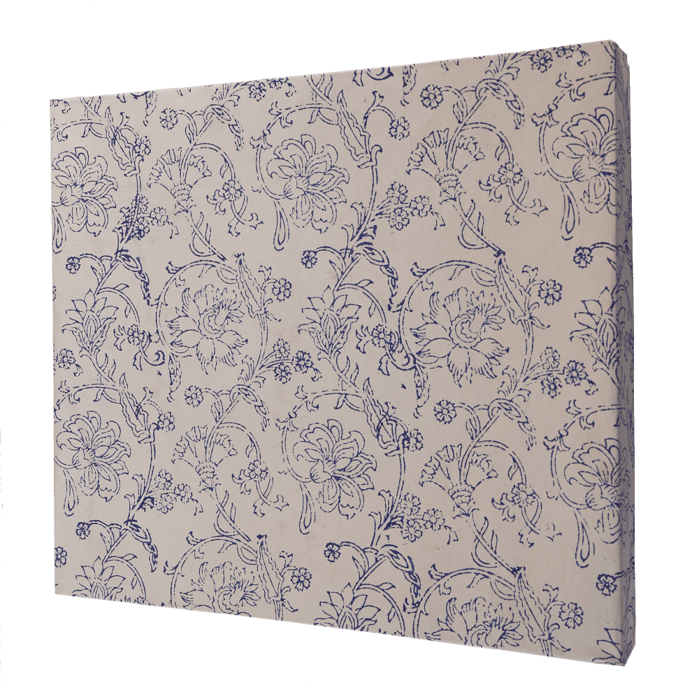 INDHA Handcrafted Wall Décor | Red And Brown Jute Wall Décor | Reprocessed Wood Wooden Frame | Off White Dupion Silk |