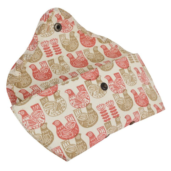 INDHA Off-White Cotton Eyewear Case| Hand Block Printed Bird and Flower Design Motif | Handmade Eyewear Case | Hand Block Printed Eyewear Case | Gifting | Travel Utility | Travel Accessory | Sunglasses Case | Spectacles Case | Eyewear Accessory