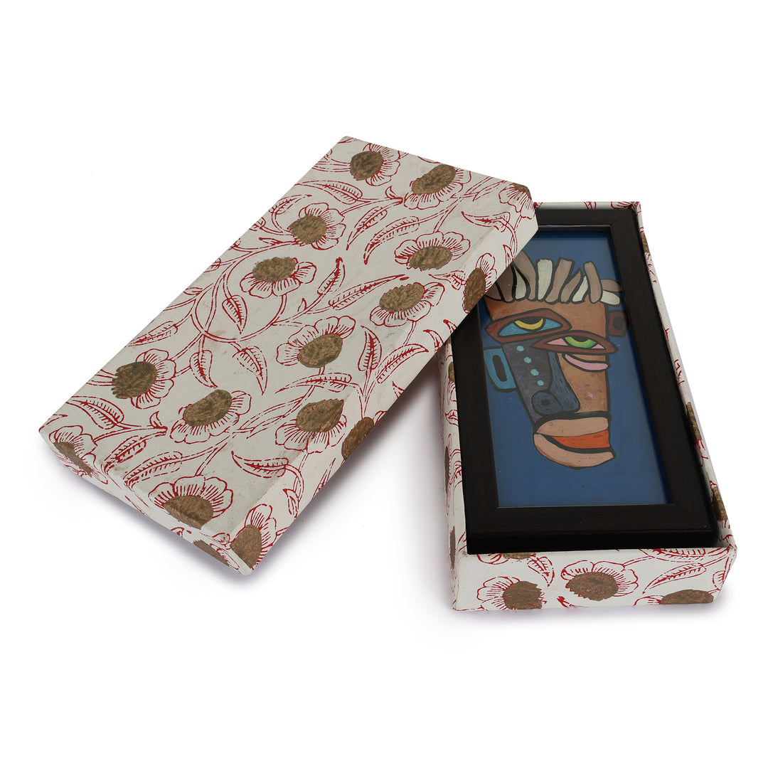 INDHA Unique Handpainted Wall Decor Boho Art |Set of 2 Wooden Frame |Home Décor |Wall Décor |Gift for Any Occasion