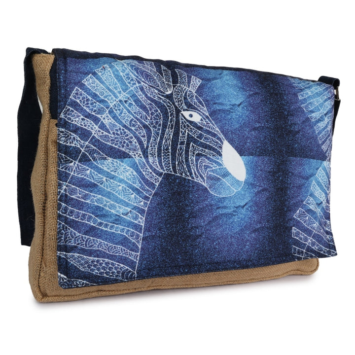 INDHA Eco-Friendly Jute Laptop Bag | Artistic Digital Print Design | Perfect for College, Corporate &amp; Institutional Gifting