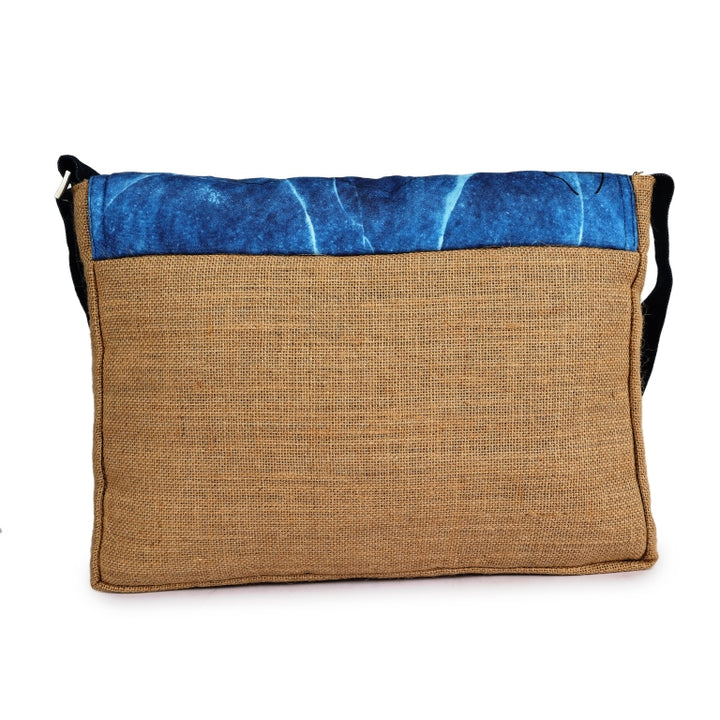 INDHA Eco-Friendly Sustainable Jute Laptop Bag | Artistic Ethnic Design with Digital Print | College, Corporate &amp; Institutional Gifting Bag