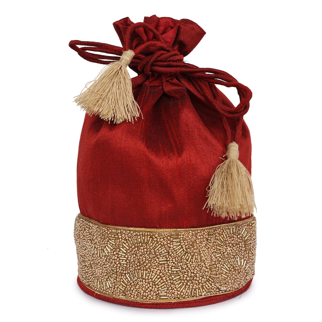 INDHA Designer Silk Potli for return gift, wedding, hamper, Diwali etc