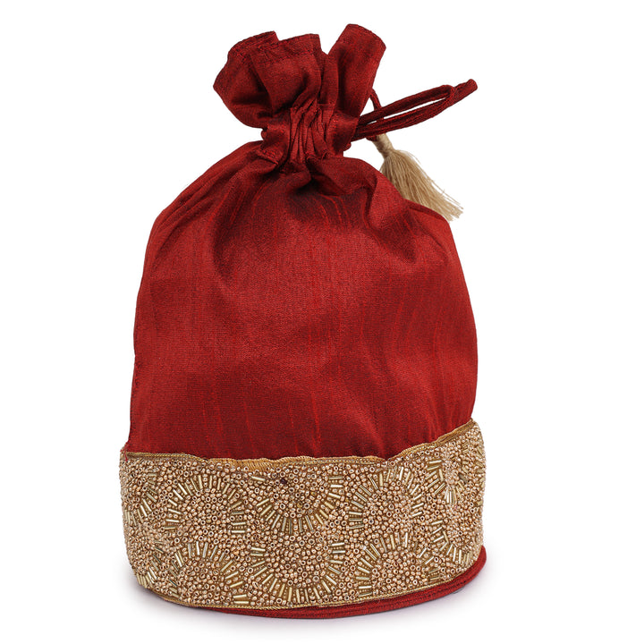 INDHA Designer Silk Potli for return gift, wedding, hamper, Diwali etc