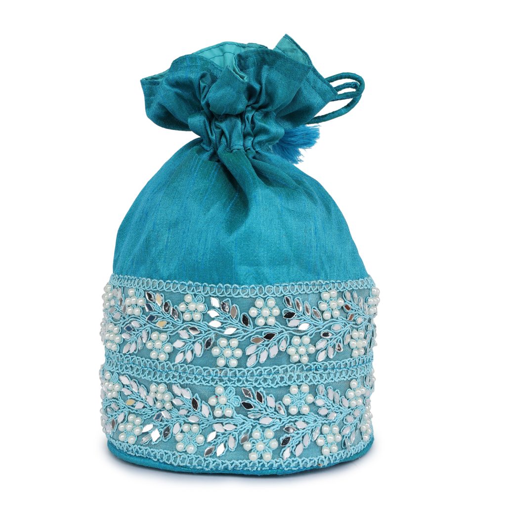 INDHA Beautiful Sequined hand Crafted Potli |Wedding Accessory|Gift for any Occassion