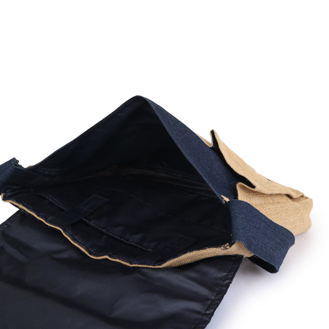 INDHA Eco-Friendly Jute Laptop Bag | Artistic Digital Print Design | Perfect for College, Corporate &amp; Institutional Gifting