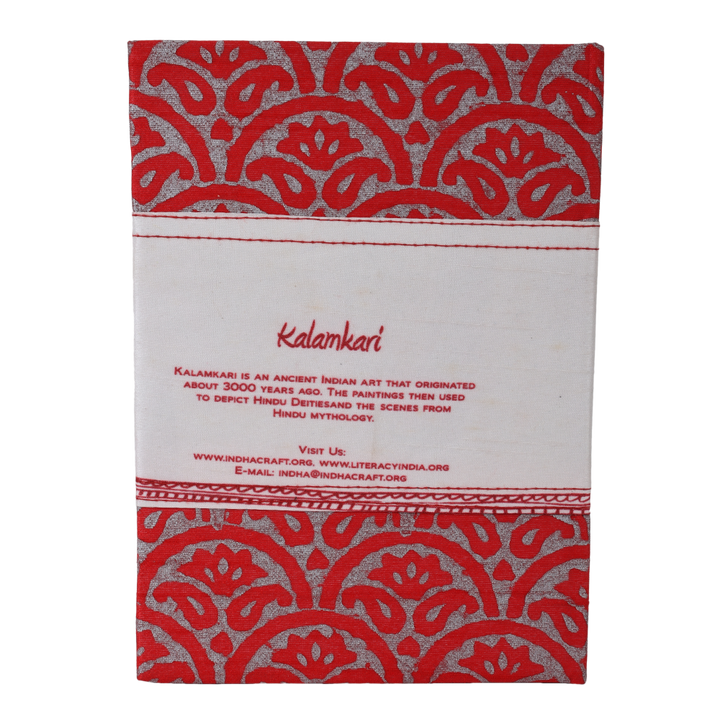 Indha Handcrafted Recycled-paper Diary | Handmade Journal | 5.0 X 7.0 Inches Diary |Block Printed Cover Diary | 50 Pages Diary