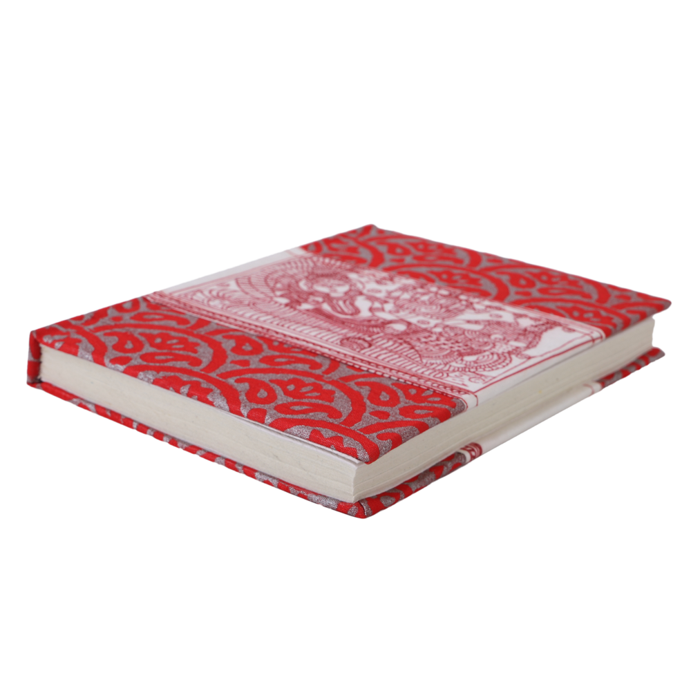 Indha Handcrafted Recycled-paper Diary | Handmade Journal | 5.0 X 7.0 Inches Diary |Block Printed Cover Diary | 50 Pages Diary