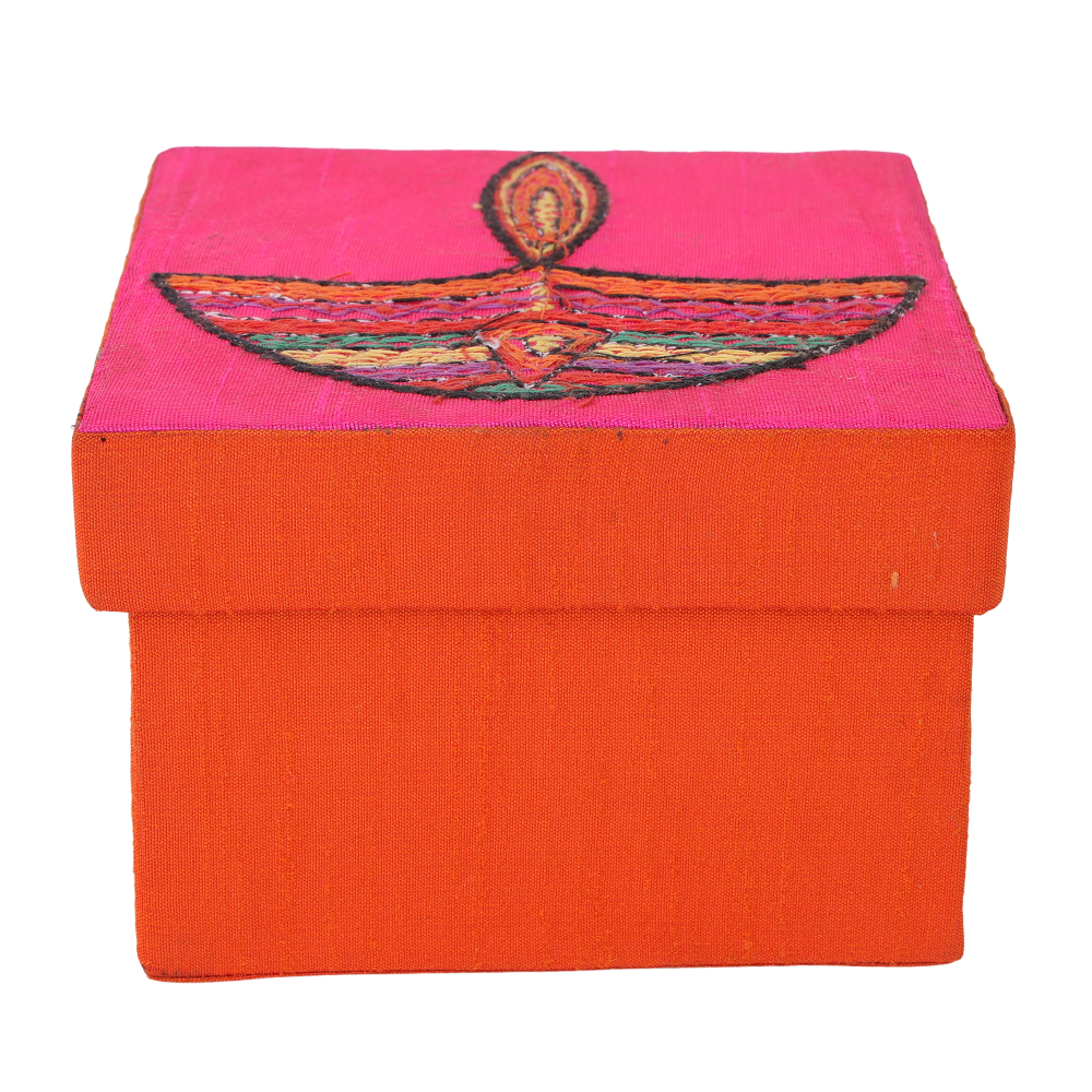 Indha Handcrafted Gift Box | Hand Embroidered Box | Diwali Gifting | Handmade Gifting | Handmade Gift Box