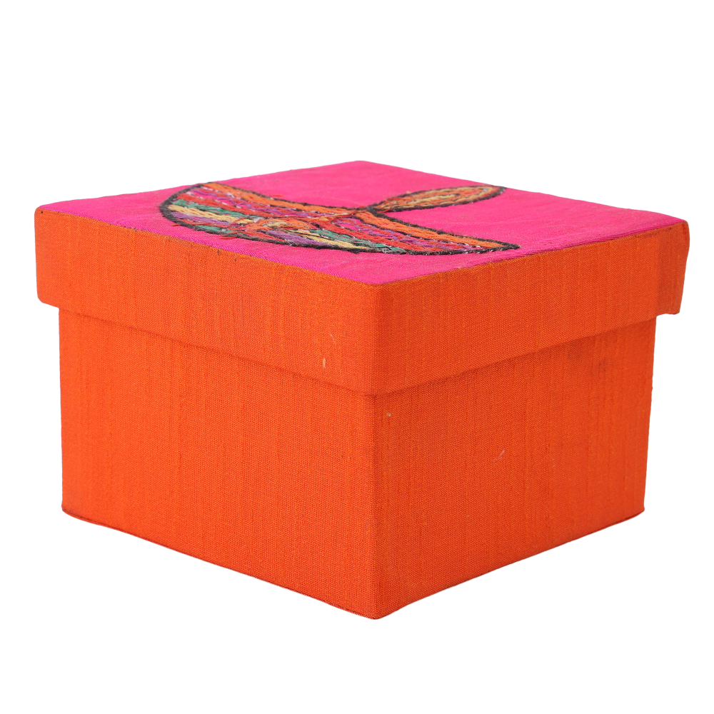 Indha Handcrafted Gift Box | Hand Embroidered Box | Diwali Gifting | Handmade Gifting | Handmade Gift Box