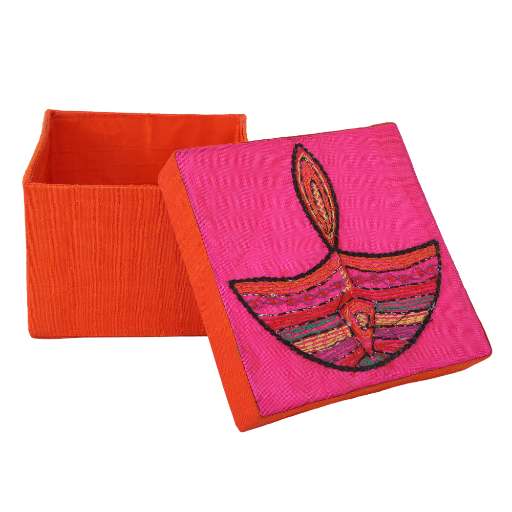 Indha Handcrafted Gift Box | Hand Embroidered Box | Diwali Gifting | Handmade Gifting | Handmade Gift Box