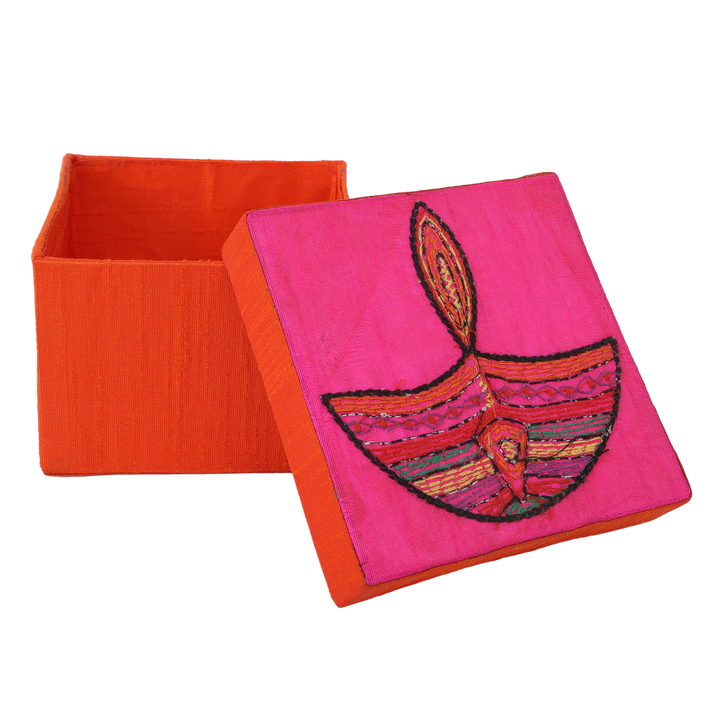 Indha Handcrafted Gift Box | Hand Embroidered Box | Diwali Gifting | Handmade Gifting | Handmade Gift Box
