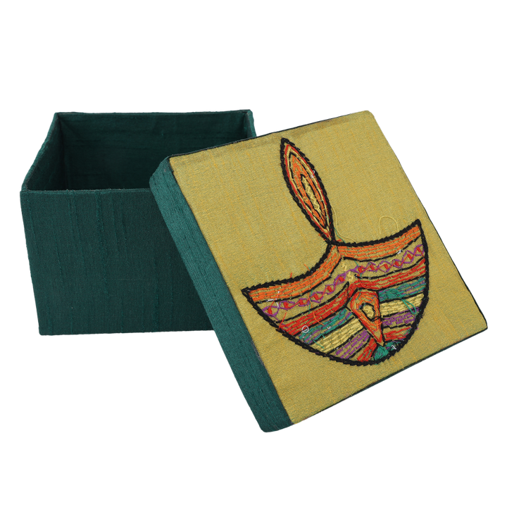 Indha Handcrafted Gift Box | Hand Embroidered Box | Diwali Gifting | Handmade Gifting