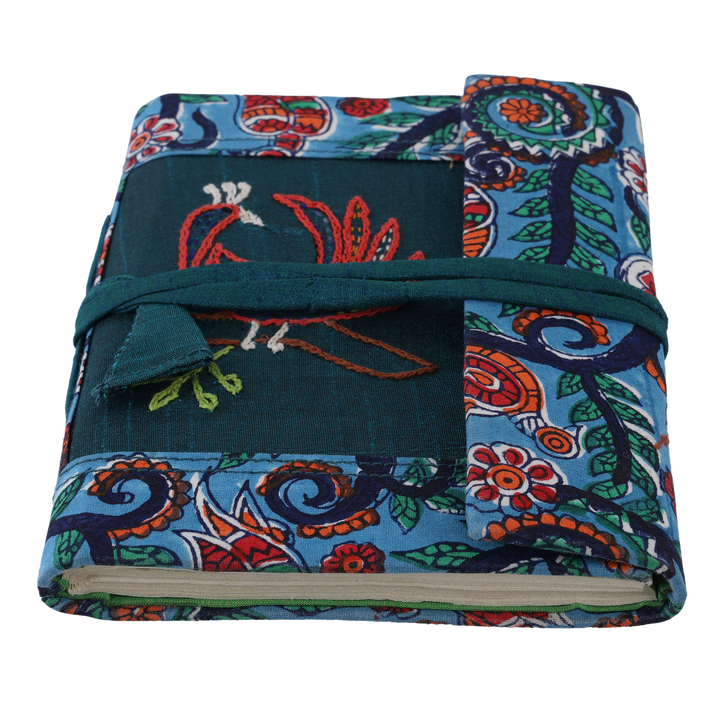 Indha Handcrafted Diary | Embroidered Motif Journal Diary | Sustainable Cotton Patchwork Diary | Recycled Paper Diary | Eco-Friendly Corporate Gifting | Office Employee Gifting | 50 Pages Diary |