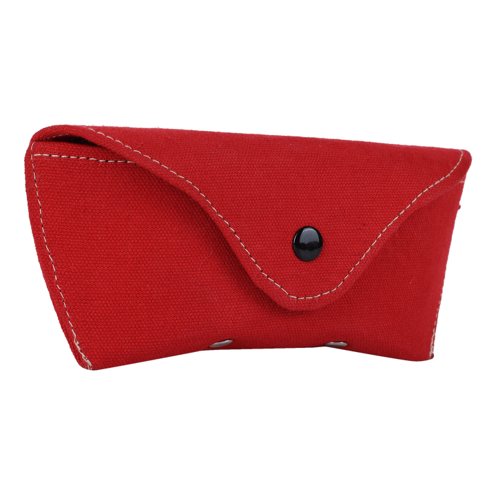 Indha Red Cotton Canvas Eyewear Case| Handmade Eyewear Case | Gifting | Travel Utility | Travel Accessory | Sunglasses Case | Spectacles Case | Eyewear Accessory |