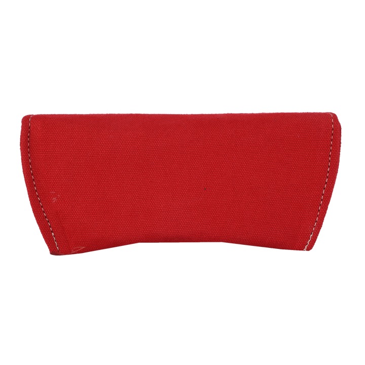 Indha Red Cotton Canvas Eyewear Case| Handmade Eyewear Case | Gifting | Travel Utility | Travel Accessory | Sunglasses Case | Spectacles Case | Eyewear Accessory |