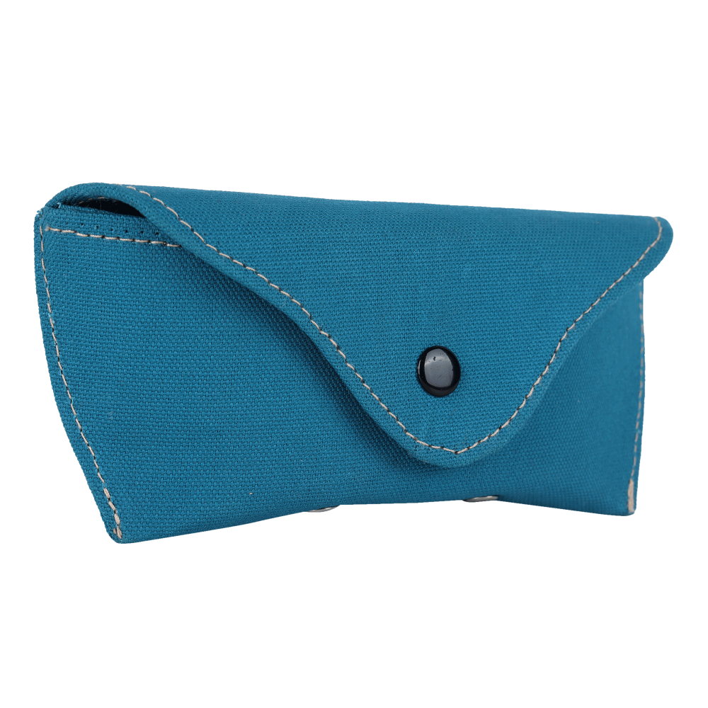 Indha Blue Cotton Canvas Eyewear Case| Handmade Eyewear Case | Gifting | Travel Utility | Travel Accessory | Sunglasses Case | Spectacles Case | Eyewear Accessory